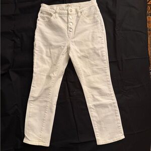 J. Crew Vintage Crop White Jeans